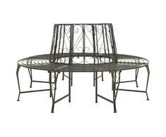 Sodo suoliukas aplink medį, 160cm, plienas