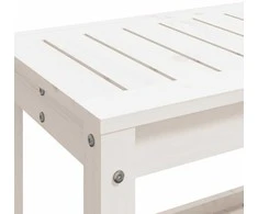 Sodo suoliukas, baltas, 108x35x45cm, pušies medienos masyvas
