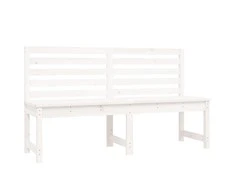 Sodo suoliukas, baltas, 157,5cm, pušies medienos masyvas