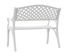 Sodo suoliukas, baltos spalvos, 102cm, lietas aliuminis