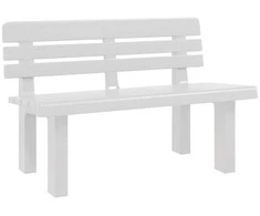 Sodo suoliukas, baltos spalvos, 110x52x71cm, polipropilenas