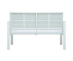 Sodo suoliukas, baltos spalvos, 120cm, HDPE, medienos imitacija