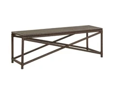 Sodo suoliukas, rudos spalvos, 120cm, poliratanas