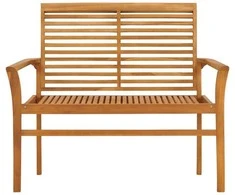 Sodo suoliukas su antracito spalvos pagalvėle, 112cm, tikmedis