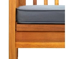 Sodo suoliukas su pagalvėle, 119cm, akacijos medienos masyvas