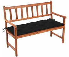 Sodo suoliukas su pagalvėle, 120cm, akacijos medienos masyvas