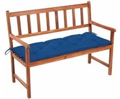 Sodo suoliukas su pagalvėle, 120cm, akacijos medienos masyvas