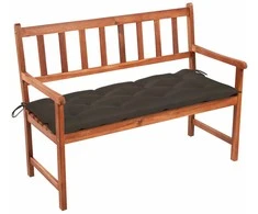Sodo suoliukas su pagalvėle, 120cm, akacijos medienos masyvas