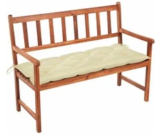 Sodo suoliukas su pagalvėle, 120cm, akacijos medienos masyvas