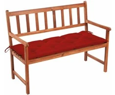 Sodo suoliukas su pagalvėle, 120cm, akacijos medienos masyvas