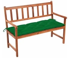 Sodo suoliukas su pagalvėle, 120cm, akacijos medienos masyvas