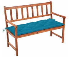 Sodo suoliukas su pagalvėle, 120cm, akacijos medienos masyvas