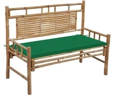 Sodo suoliukas su pagalvėle, 120cm, bambukas