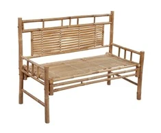 Sodo suoliukas su pagalvėle, 120cm, bambukas