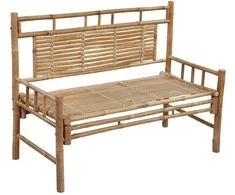 Sodo suoliukas su pagalvėle, 120cm, bambukas