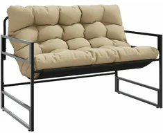 Sodo suoliukas su pagalvėle, taupe spalvos, 113cm, plienas