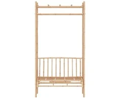 Sodo suoliukas su pergole, 116cm, bambukas