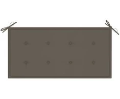 Sodo suoliukas su taupe spalvos pagalvėle, 112cm, tikmedis