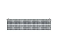 Sodo suoliuko pagalvėlė, 200x50x3cm, oksfordo audinys, languota