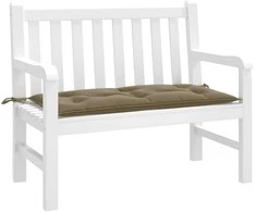 Sodo suoliuko pagalvėlė, taupe mišinys, 100x50x7cm, audinys