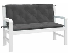 Sodo suoliuko pagalvėlės, 2vnt., antracito, 120x50x7cm, audinys