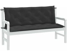 Sodo suoliuko pagalvėlės, 2vnt., antracito, 150x50x7cm, audinys