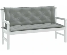 Sodo suoliuko pagalvėlės, 2vnt., pilkos, 150x50x7cm, audinys