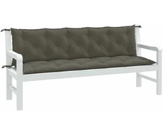 Sodo suoliuko pagalvėlės, 2vnt., pilkos, 180x50x7cm, audinys