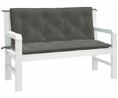 Sodo suoliuko pagalvėlės, 2vnt., pilkos, 120x50x7cm, audinys