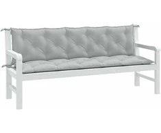 Sodo suoliuko pagalvėlės, 2vnt., pilkos, 180x50x7cm, audinys