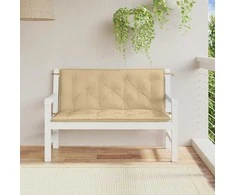 Sodo suoliuko pagalvėlės, 2vnt., smėlio, 120x50x7cm, audinys