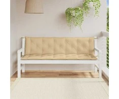 Sodo suoliuko pagalvėlės, 2vnt., smėlio, 180x50x7cm, audinys