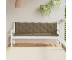 Sodo suoliuko pagalvėlės, 2vnt., taupe, 180x50x7cm, audinys