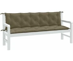 Sodo suoliuko pagalvėlės, 2vnt., taupe, 180x50x7cm, audinys