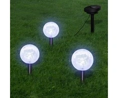 Sodo šviestuvas, 6 vnt., LED, su smaigais ir saulės kolektoriais