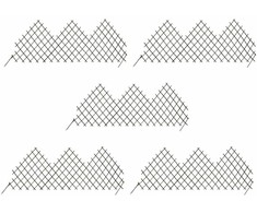 Sodo treliažai-tvoros, 5vnt., 170x75cm, gluosnis