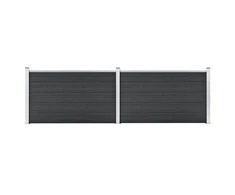 Sodo tvora, pilkos spalvos, 353x106cm, WPC (49073+49075)