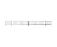Sodo tvora su apvaliais viršug., juoda, 13,6x1,2 m, plienas