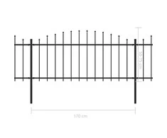 Sodo tvora su iečių viršug., juoda, (0,5-0,75)x3,4m, plienas