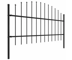Sodo tvora su iečių viršug., juoda, (0,75-1)x10,2m, plienas