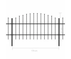 Sodo tvora su iečių viršug., juoda, (0,75-1)x10,2m, plienas