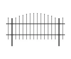 Sodo tvora su iečių viršug., juoda, (0,75-1)x6,8m, plienas