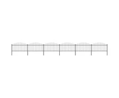 Sodo tvora su iečių viršug., juoda, (1,25-1,5)x10,2m, plienas