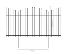 Sodo tvora su iečių viršug., juoda, (1,5-1,75)x6,8m, plienas