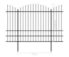 Sodo tvora su iečių viršug., juoda, (1,75-2)x3,4m, plienas