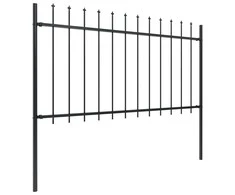 Sodo tvora su iečių viršugal., juoda, 13,6x1m, plienas