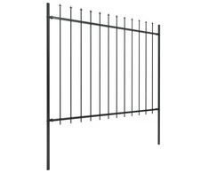 Sodo tvora su iečių viršugal., juoda, 6,8x1,5m, plienas