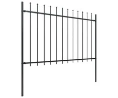 Sodo tvora su iečių viršugal., juoda, 8,5x1,2m, plienas