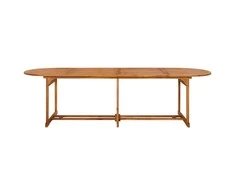 Lauko baldų komplektas Sodo valgomojo komplektas, 13 dalių, 280x90x75 cm, akacija