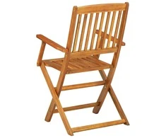 Lauko baldų komplektas Sodo valgomojo komplektas, 9 dalių, 180x90x75 cm, akacija